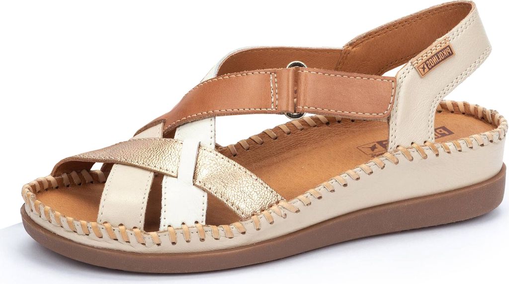 Pikolinos Damen Sandale Leder Keilabsatz Wedge Cadaques W8K-0741, Größe:37 EU, Farbe:Weiß