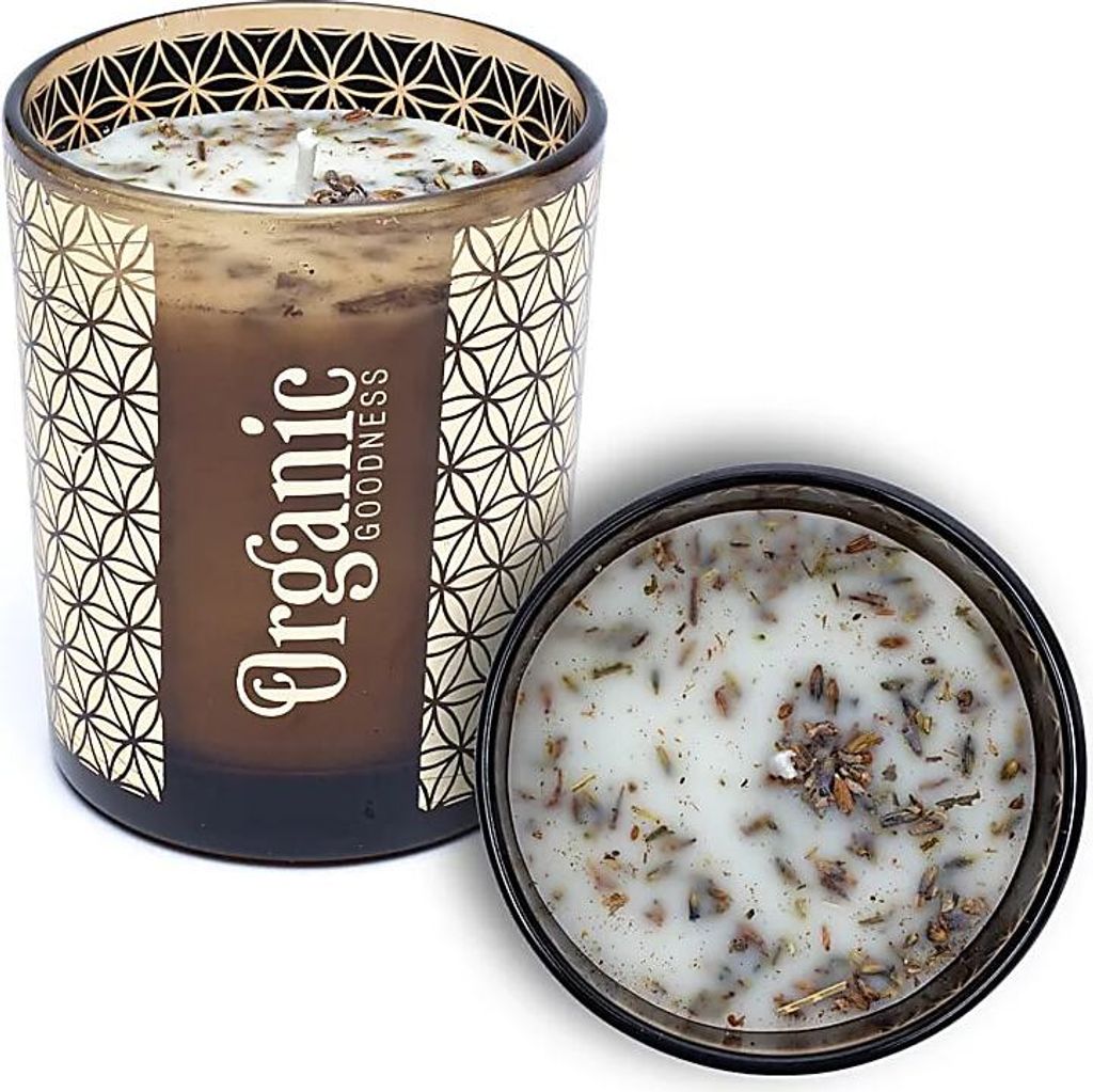 Organic Goodness Duftkerze Salbei und Lavendel – Packung Produktbild 