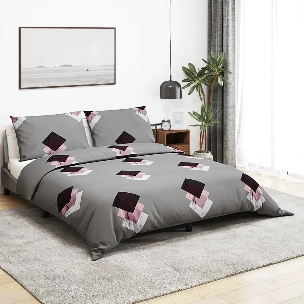 BEI CLORIS Set Letto Cotone Grigio 135x200 cm - Biancheria 1 Pacco