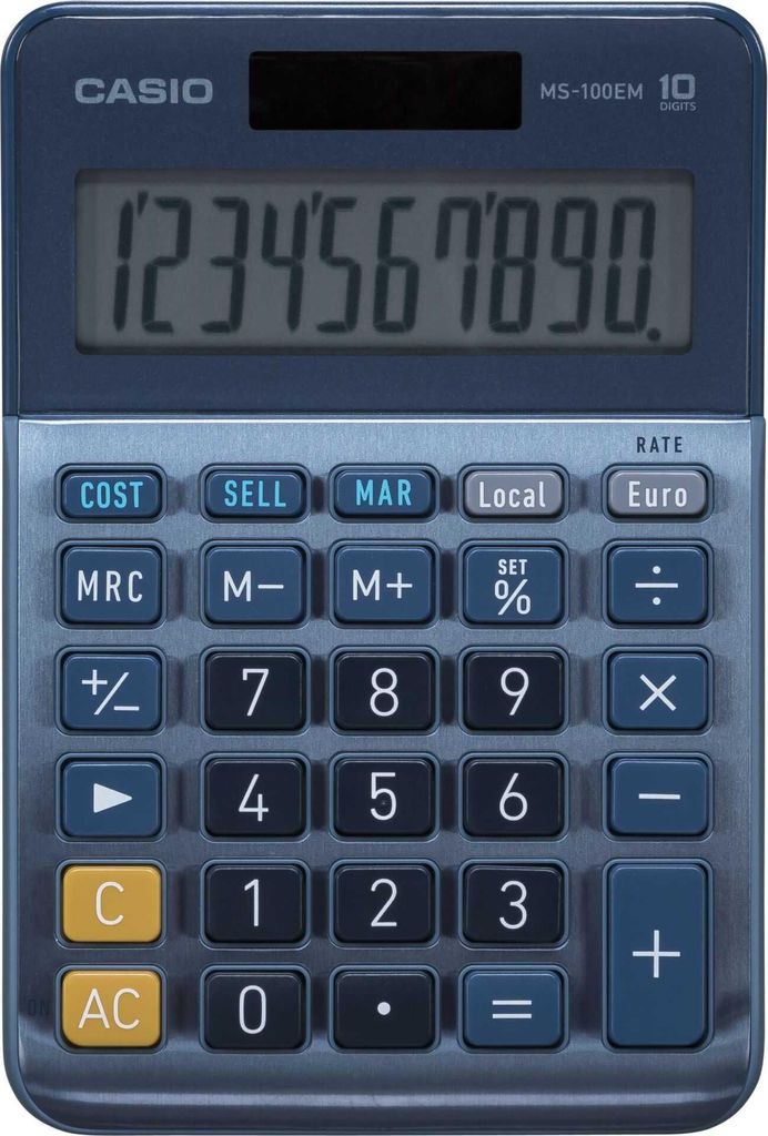 Calcolatrice da tavolo Casio® MS-100EM - alimentata a Immagine del prodotto 