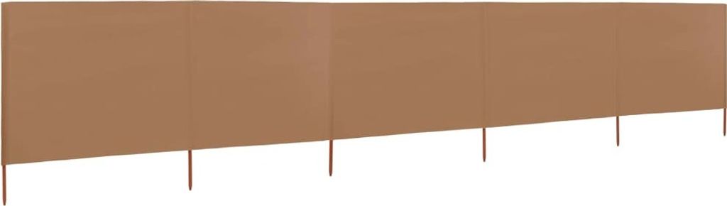 vidaXL 5 pezzi di tessuto frangivento 600 x 160 cm Taupe Immagine del prodotto 