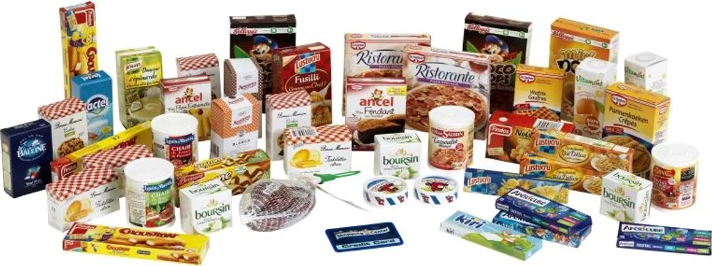 Kit accessoires supermarché français - Panier de courses et aliments
