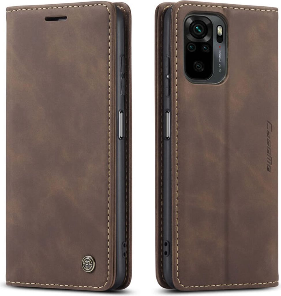 CaseMe - Handyhülle kompatibel mit CaseMe-013 - Kunstleder Schutzhülle - Dunkelbraun