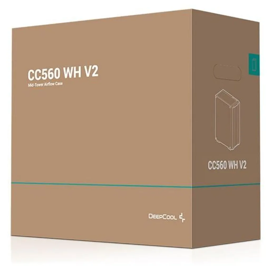 Boîtier PC DeepCool CC560 WH V2 Blanc : Idéal pour Setup Gaming ATX Pro - 12