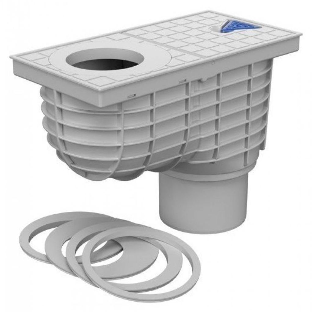 Scarico per pioggia Pluviale DN 110 125 combinato grigio Immagine del prodotto 