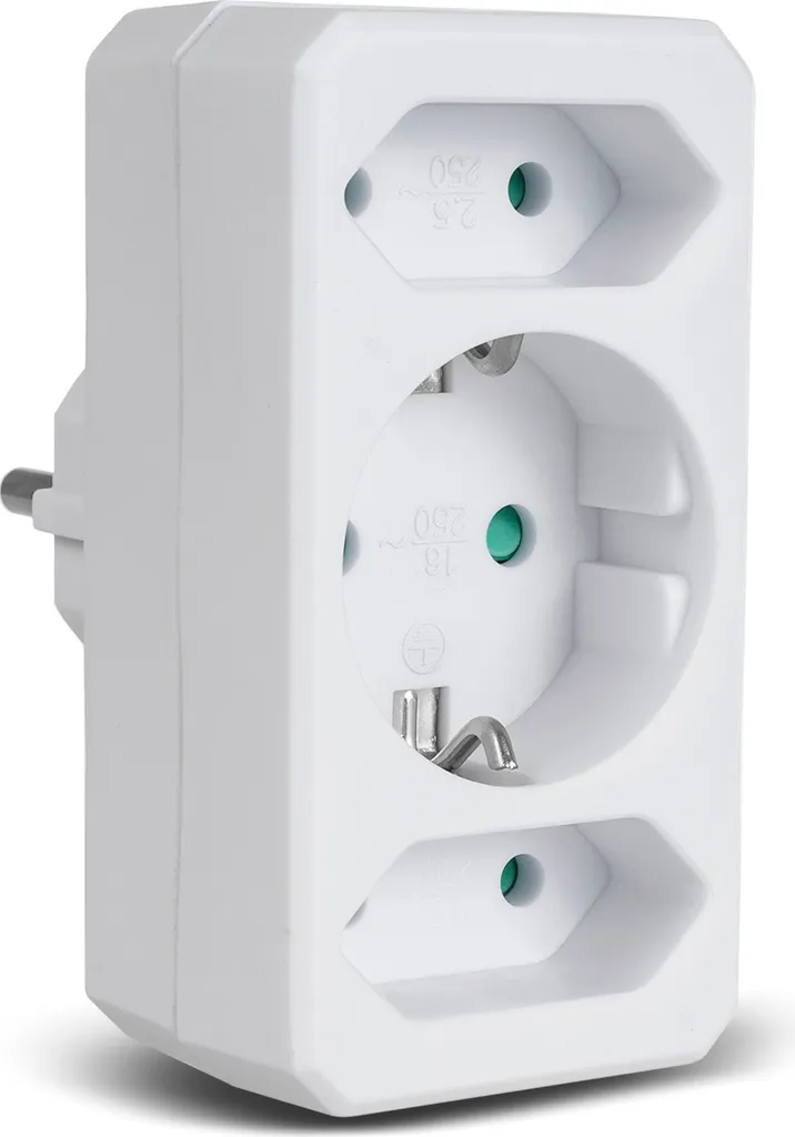 Adaptateur Triple Prise 16A Haute Puissance avec Protection Enfant