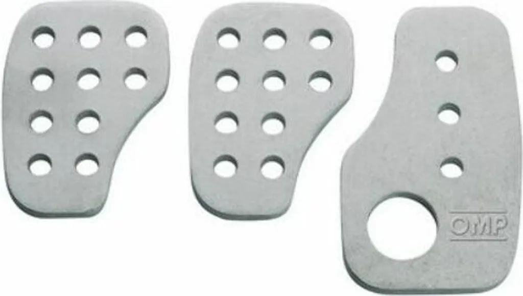 Kit pédalier sport OMP en aluminium de 3mm pour voiture de compétition