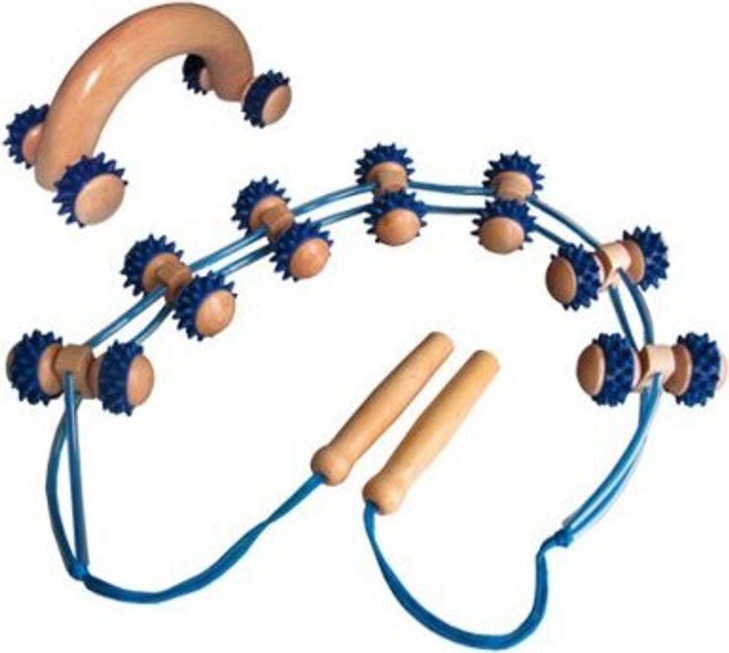 Massage-Rückenrollband mit Kunststoffnoppen ca.115x8cm, Produktbild 