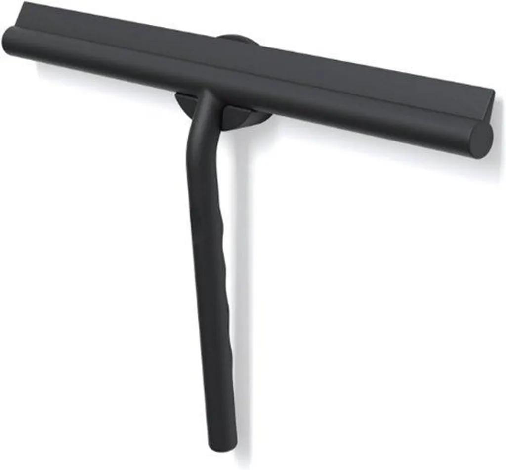 Racleur de douche magnétique 33 cm noir autocollant pour vitre et carrelage