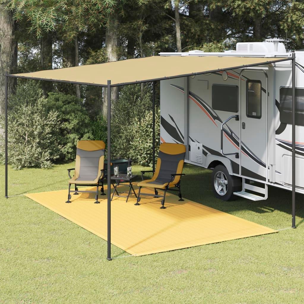 vidaXL Tapis de tente 200x400 cm Beige Image du produit 