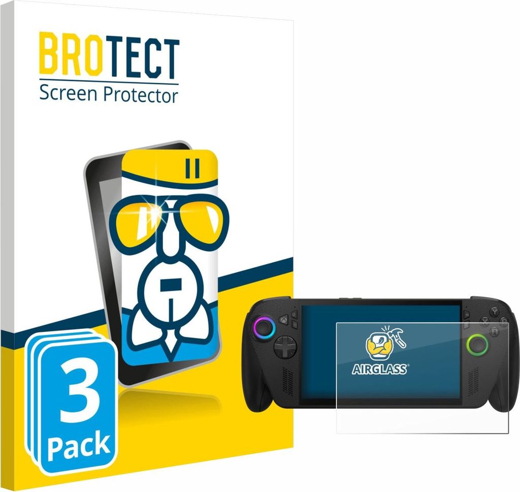3x BROTECT Schutzglas für ASUS ROG Ally X 2025 Schutzfolie Panzer Folie Glas Display Schutz klar