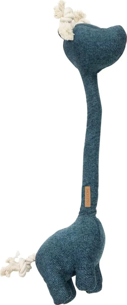 Jouet pour chien D&D George en tissu chenille bleu souple - 20 x 52 cm