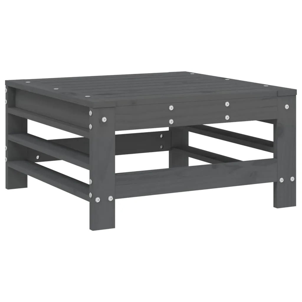 Offerta Poggiapiedi SYFAX Legno Massiccio Grigio per Divano Pallet