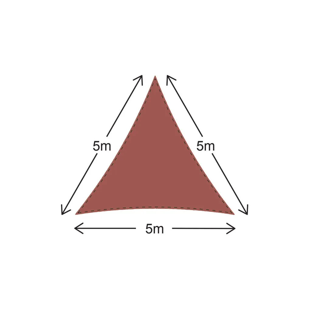 Voile d'ombrage polyester résistant avec anneaux en acier 5x5x5m - 3