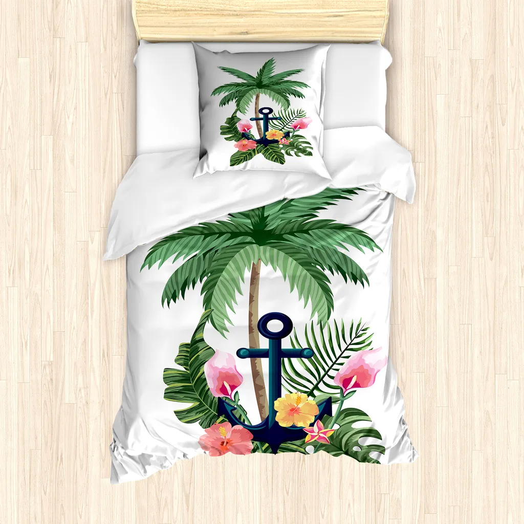 Set Copripiumino ABAKUHAUS Vintage Nautical Tattoo Singolo 135x200 cm
