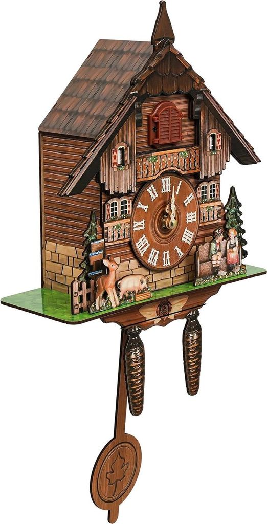 Wanduhr, Kuckucksruf, einstellbare Lautstärke, MULTI Produktbild 
