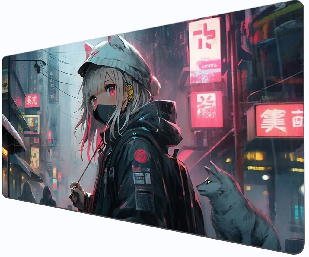 Clavier Gaming XXL Anime 90x40cm - Tapis de Souris Manga Antidérapant