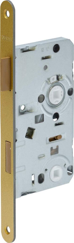 ABUS WC-Einsteckschloss (DIN: DIN rechts, Stulpfarbe: Hammerschlag Gold) DIN: DIN rechts Stulpfarbe: Hammerschlag Gold