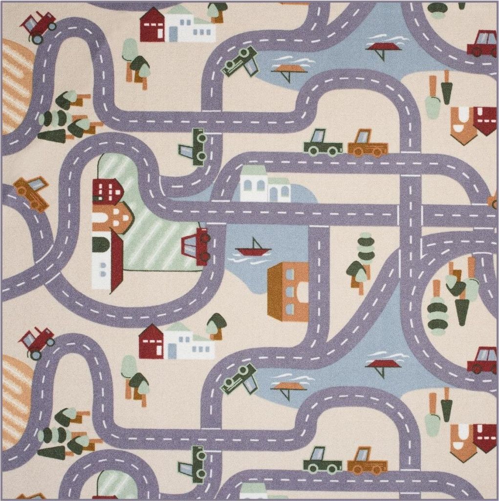 180x180 cm Dywan dziecięcy Scanroad 39 kwadratowy Zdjęcie produktu 