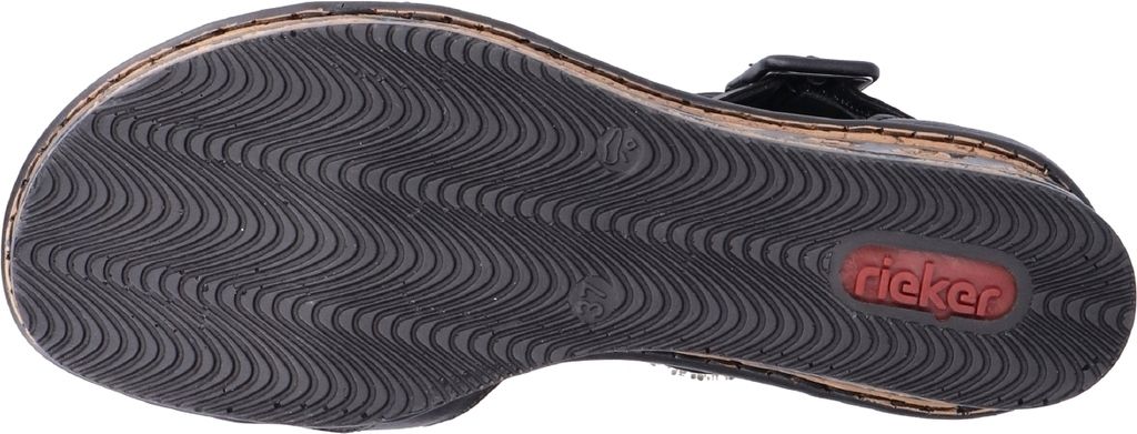 Rieker Damen Keilsandalette schwarz Produktbild 5