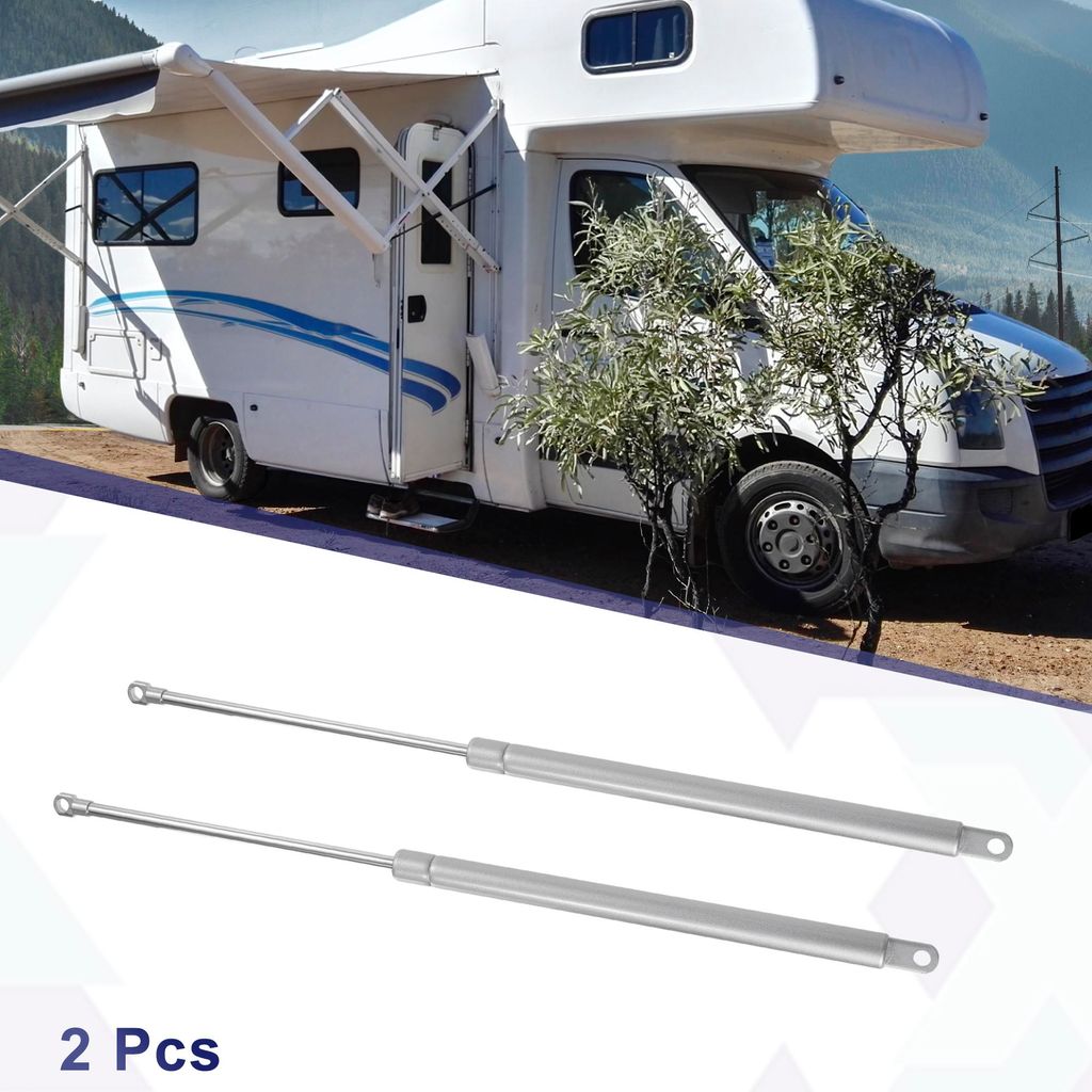 2 Stück 20 Zoll 40Ib/178N Silberfarbene Gasdruckfedern Stützen Stoßdämpfer Universal für Wohnmobil Auto LKW Boot Fenster Schranktür Abdeckung