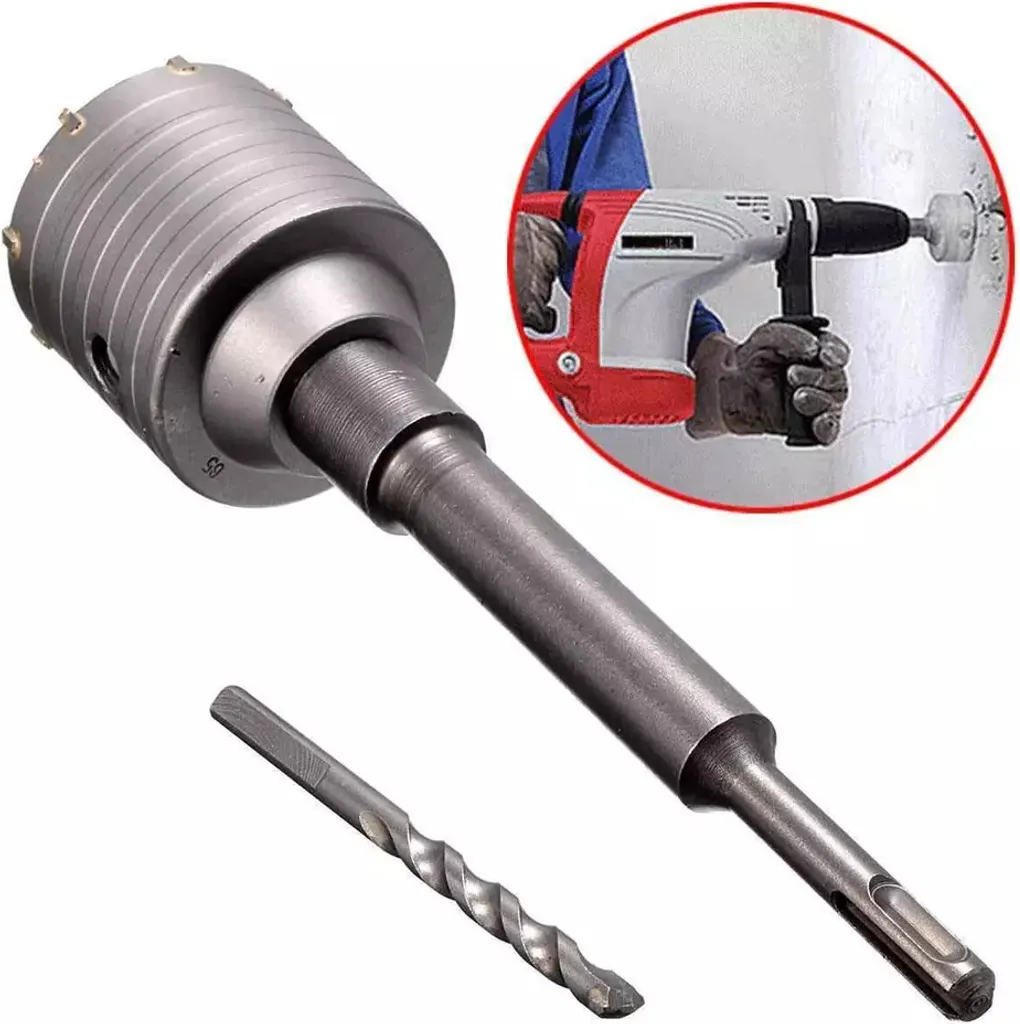 Punta a Tazza SDS Plus 45 mm x 120 mm - Per Fori Tubi e Scarichi - 4