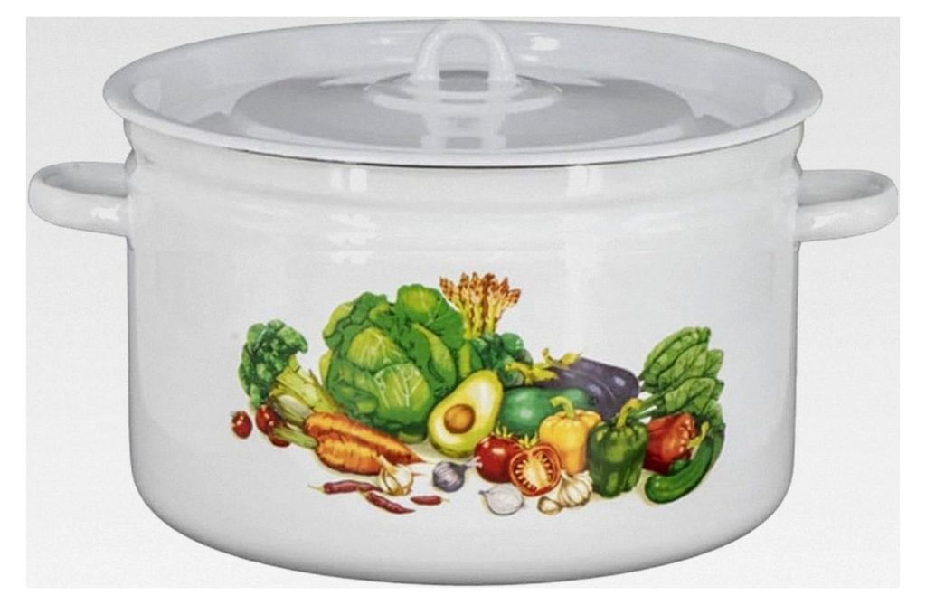 Emaille Kochtopf 4 Liter ca. 23 cm Durchmesser Retro Geschirr