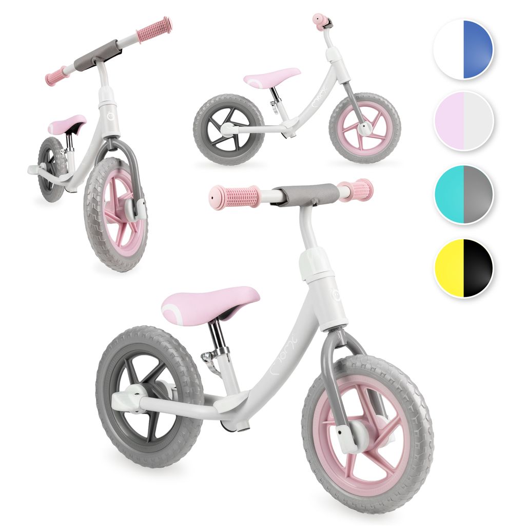 Helm Qualitäts Laufrad 12 Zoll Kinderlaufrad Roller Scooter Pink 
