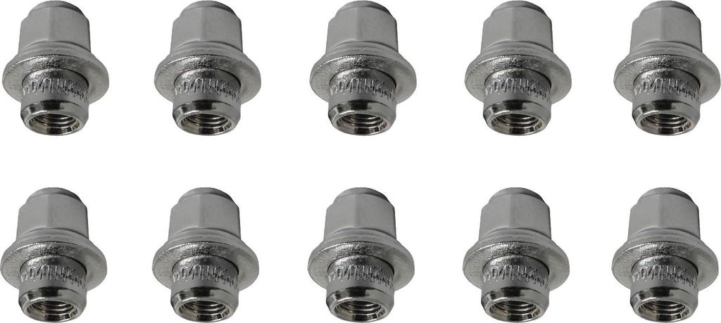 10x Radmutter M12x1,5 Flachbund chrom 37 mm | Schlüsselweite 21 mm kompatibel mit Hyundai Centennial I Centennial II Equus I Equus II Genesis I Ge...