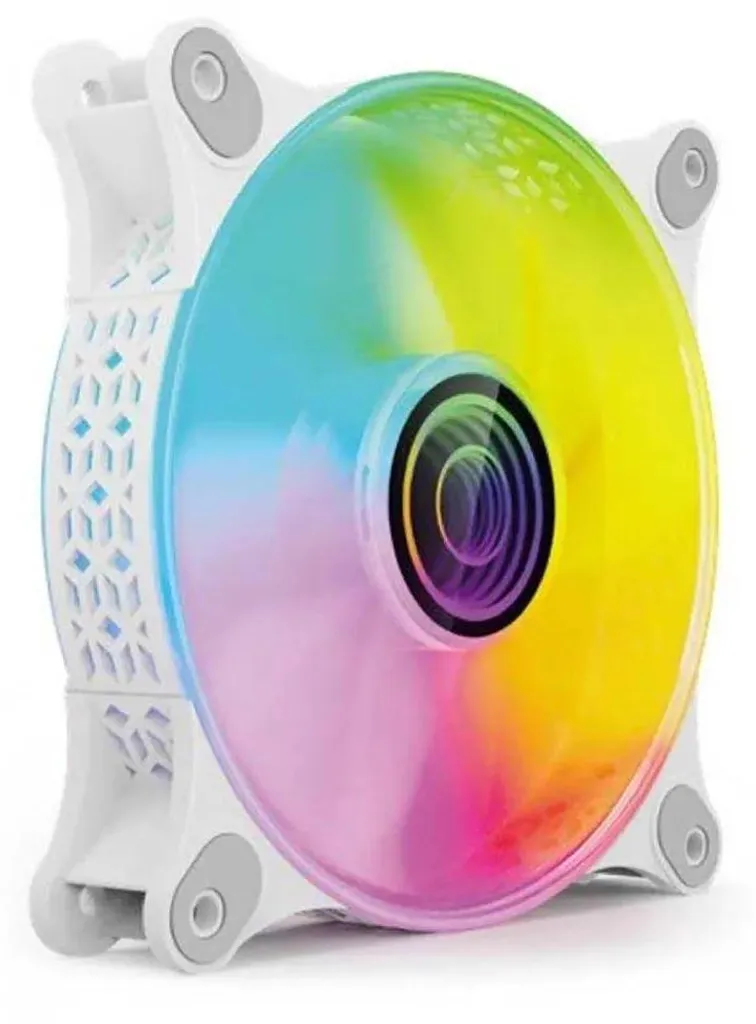 Mars Gaming MF-3D Ventilateur PC 12cm ARGB White - Refroidissement PWM