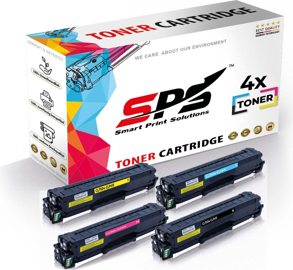 4x Multipack Set Kompatibel für Samsung Xpress SL-C 1860 FW (CLT-C504S, CLT-M504S, CLT-Y504S, CLT-K504S) Toner
