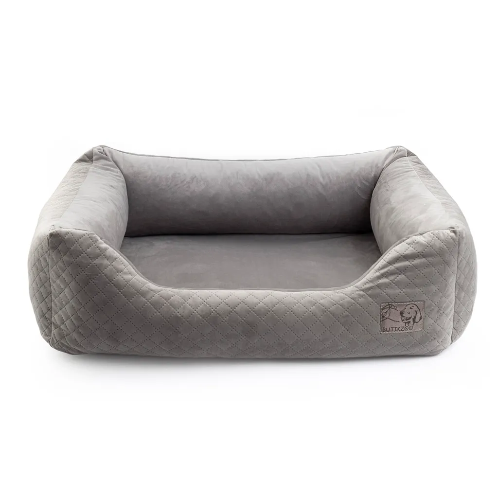 Cuccia Cani Velluto Grigio S 63x55cm | Il Letto più Comodo d'Italia