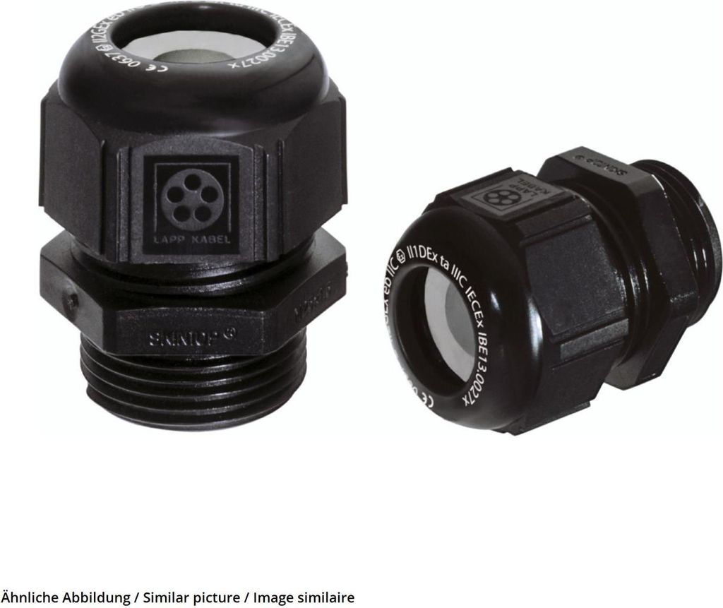 "ATEX-Verschraubung M20x1,5 mit Reduzierung Polyamid (PA) II 2G (1,2) II 2D (21,22)"