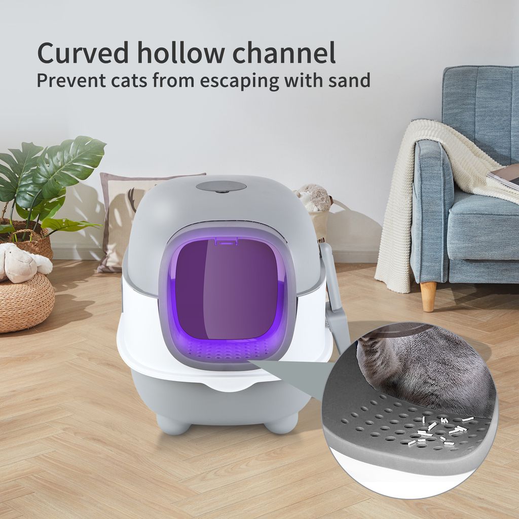Dazhom Katzentoilette mit UV-Licht,Katzenklo mit Produktbild 3