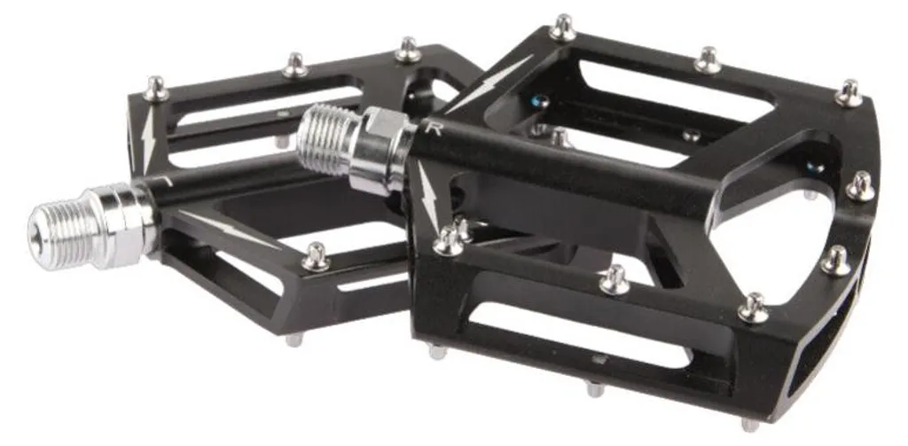 Pédales Plates pour Vélo Tout Terrain et BMX - Tecora e Coloris Noir