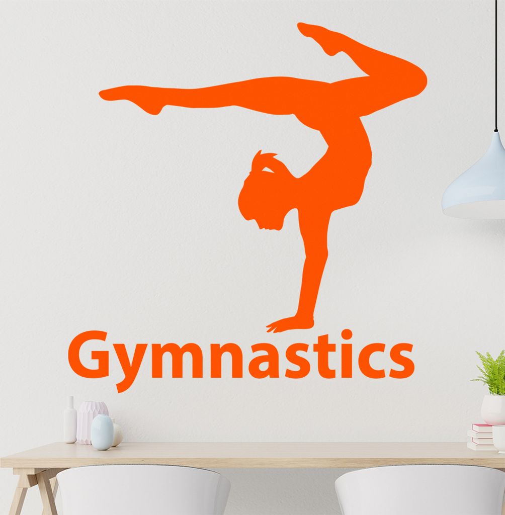 Gymnastics Wandtattoo in 6 Größen - Wandaufkleber Wall Sticker - Dekoration, Küche, Wohnzimmer, Schlafzimmer, Badezimmer