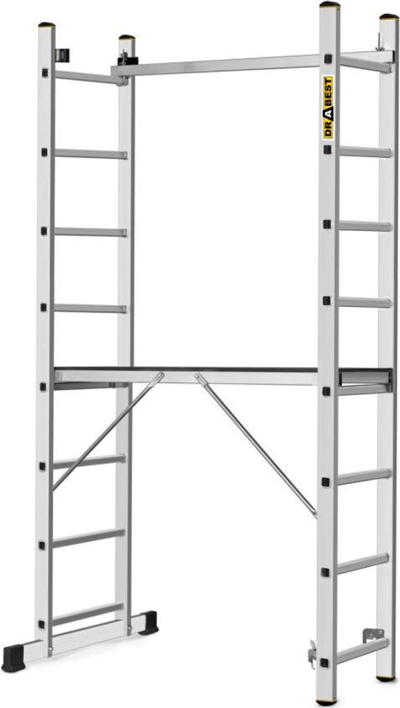 Drabest  ponteggio in alluminio, 2X8, ponteggio, scala a Immagine del prodotto 