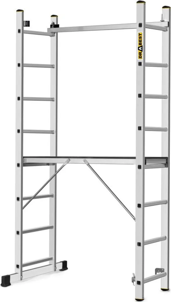 Échafaudage multifonction en alu avec échelle transformable 150 kg