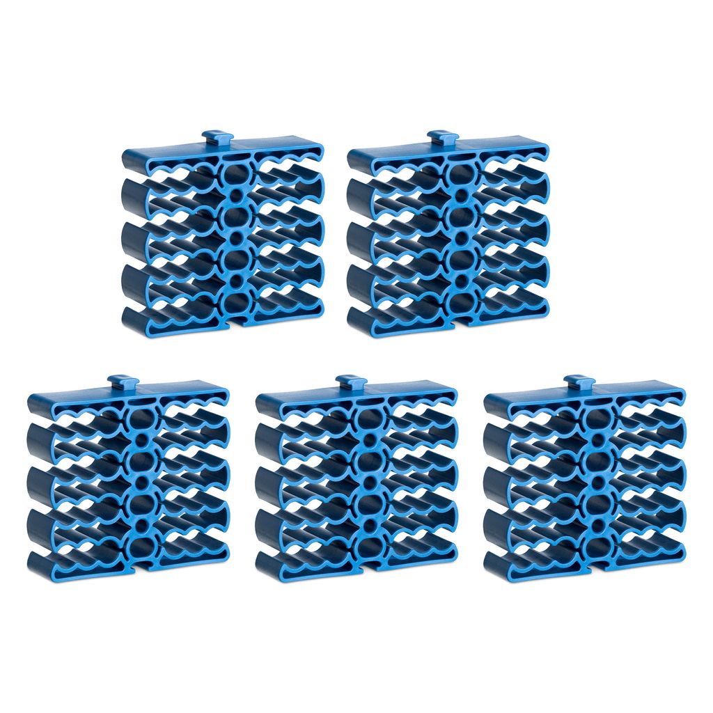 kwmobile 5er Set Organisationsblock für Netzwerkkabel - 5x Kabel Organizer inkl. Befestigungsschrauben - Lan Kabel Fixierung zum Ordnen stapelbar