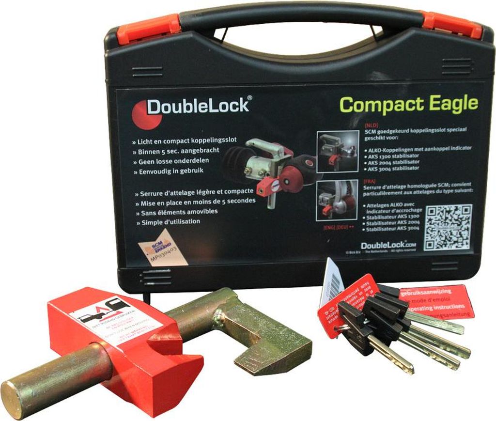 Festes Schloss SCM Double-Lock Ungebremste und gebremste Anhänger CompactEagle