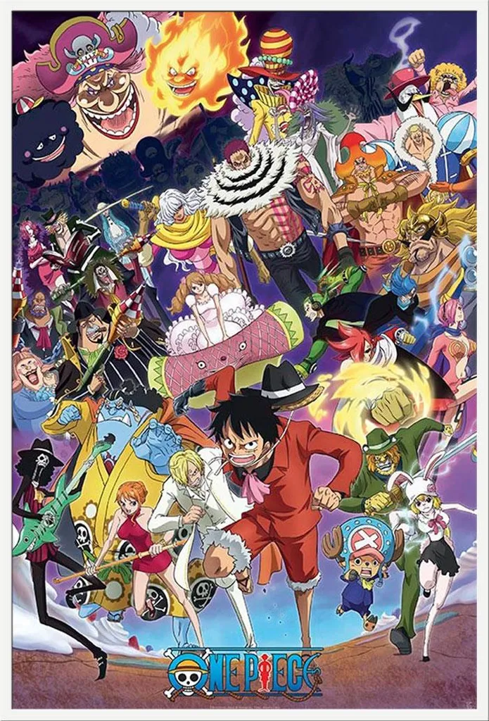 Affiche One Piece Big Mom sous Cadre Blanc Anti-Poussière Shinsuke