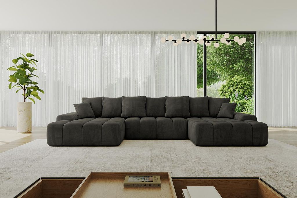 ALTDECOR Ecksofa mit Schlaffunktion und Bettkasten ENSI-U - Produktbild 