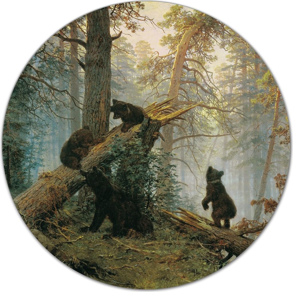 Glas-Herdabdeckplatte Glaskeramikkochfeld-Abdeckung Schneideplatten - 40 cm - Bären in Kiefernwald