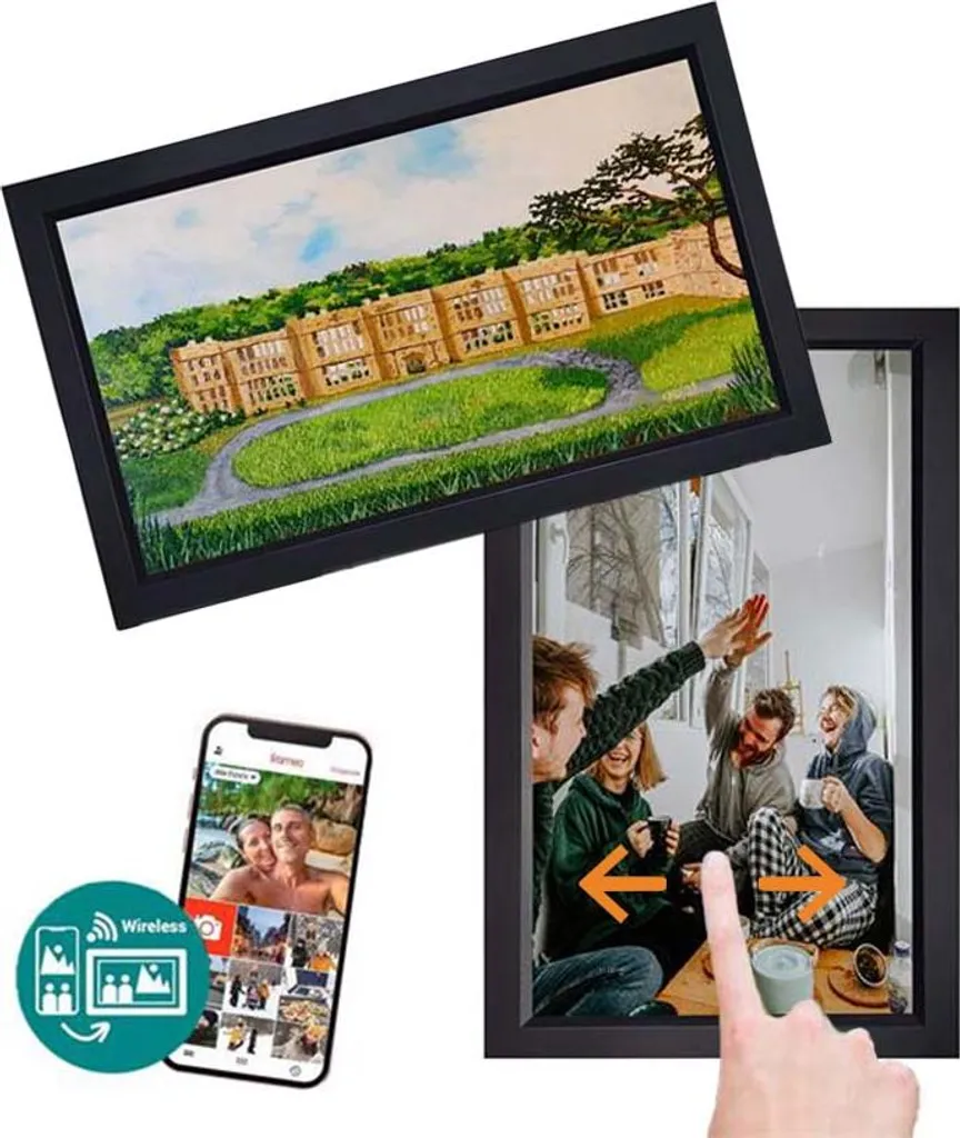 Grand Cadre Photo Connecté Wi-Fi Benel Frameo 15,6" pour la Famille