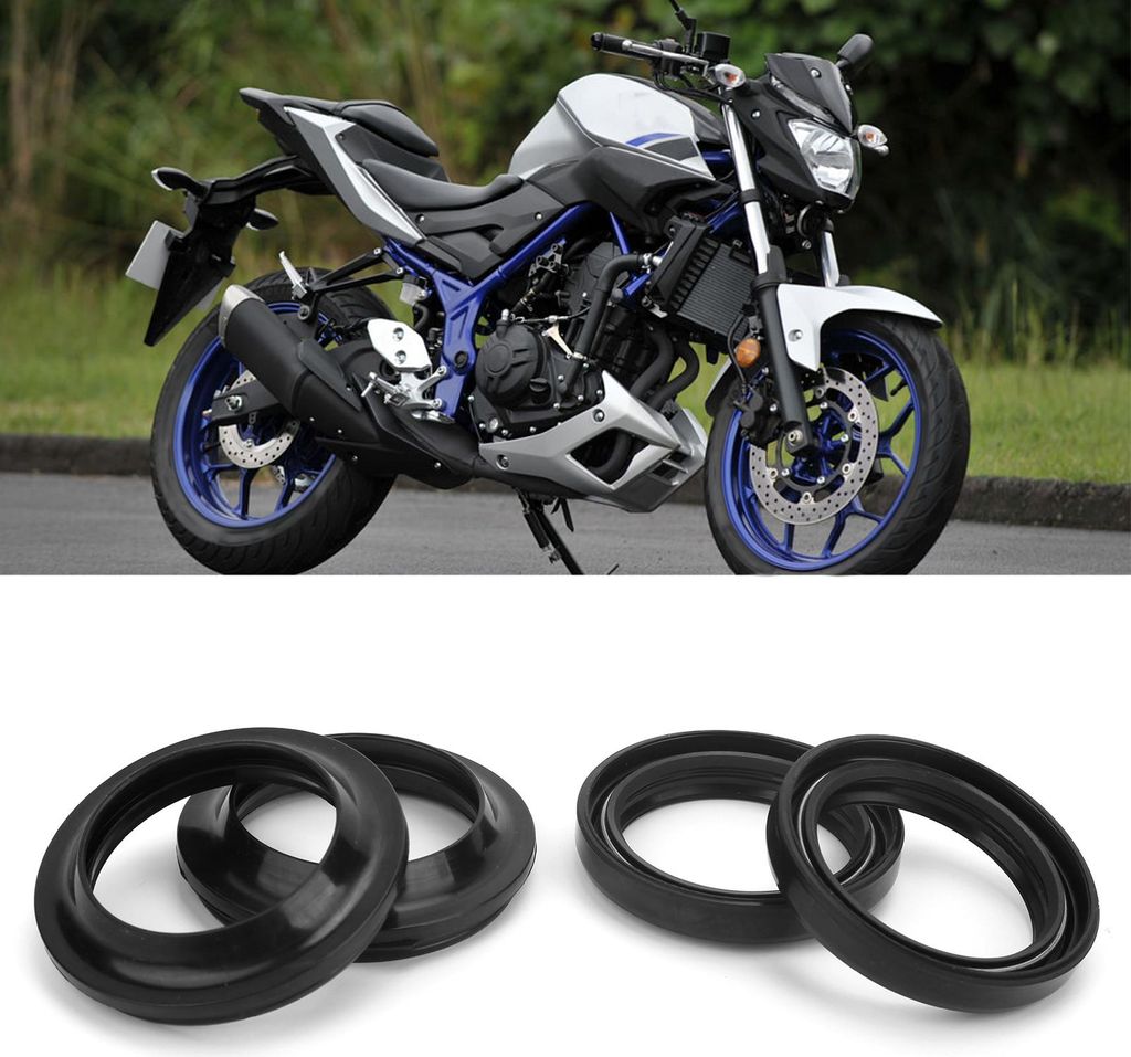 4 Stück Vorderradgabel-Dämpfer-Öldichtungen Staub passend für Yamaha YZF R25 / MTN250 MT-25 2015-2019