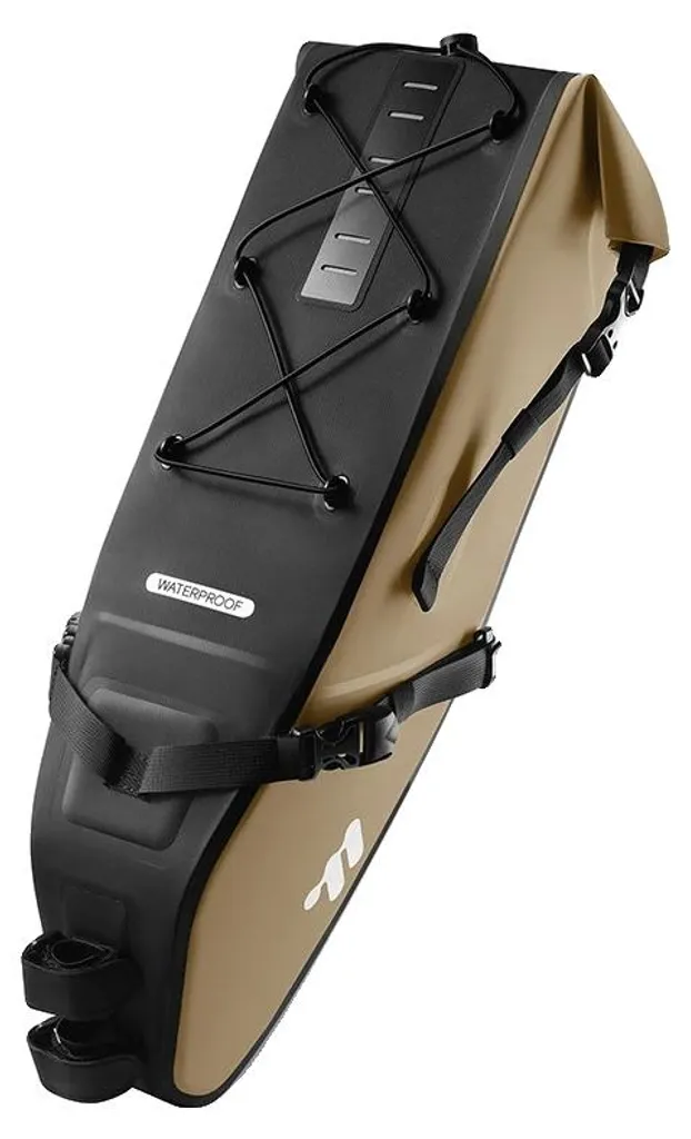 Sacoche de selle vélo 14L imperméable - Bagagerie bikepacking kaki