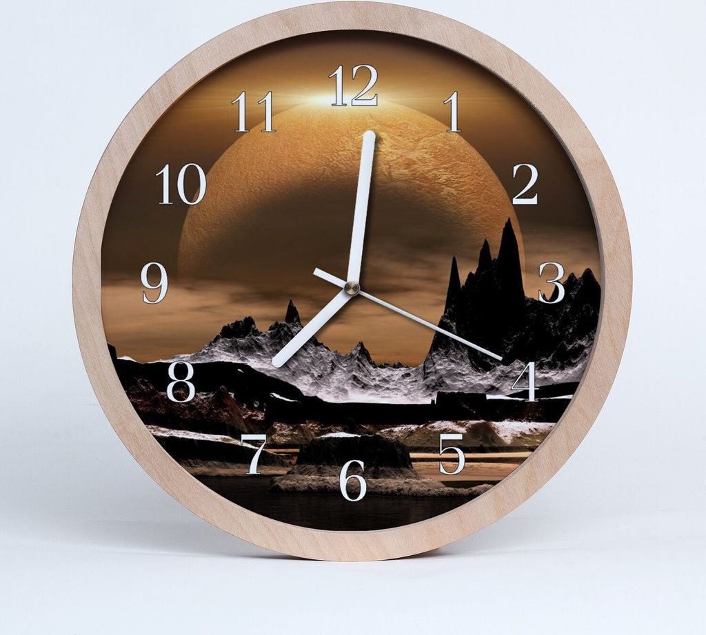 Holzuhr 20fi cm wanduhr - Berge Kunst
