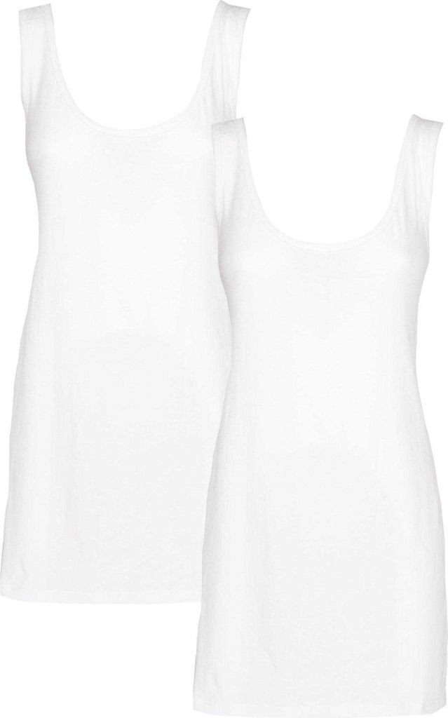 Keanu - Top für Damen, Baumwollmischung (2er-Pack) TC702 (42 DE) (Weiß)