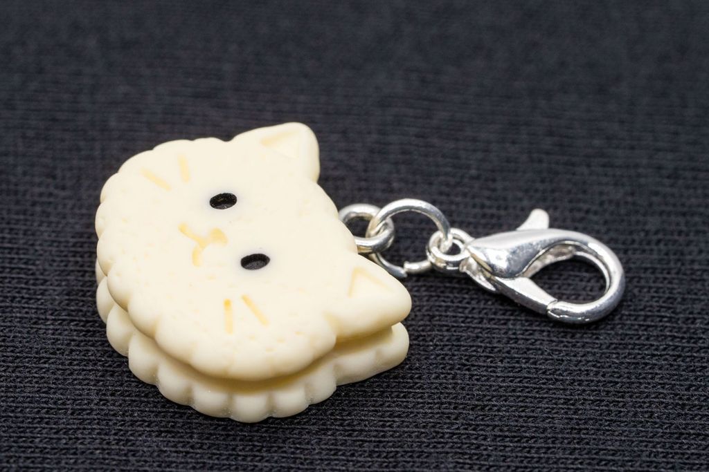 Katzenkopf Charm Miniblings Anhänger Backen Keks Cookie Produktbild 