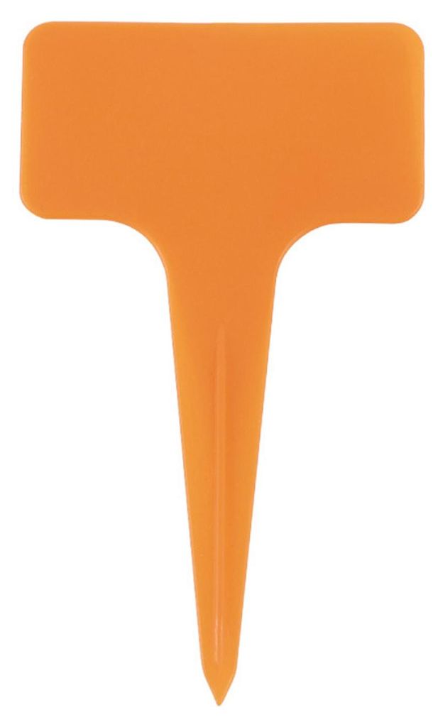 20 Stück T-förmige Gartenetiketten, verdickendes Pflanzenetikett, Klassifizierung, Sortierschild, Orange